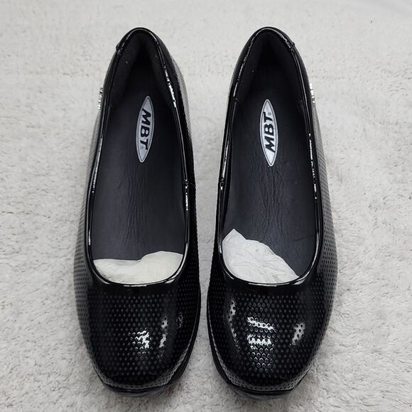 MBT HANI 8 BLACK PATENT LEATHER SLIP ON SHOES SIZE 7-7.5 NIB - Picture 5 of 16